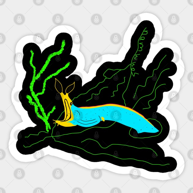 Ribbon eel (Rhinomuraena quaesita) Sticker by Namwuob